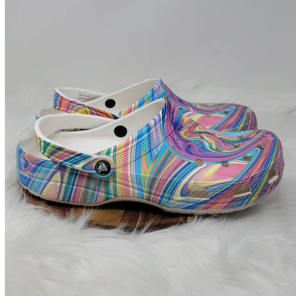 Crocs Clogs Comfort Out Of This World Swirl Pastel Tie Dye Rainbow Men\'s 12 main image 6